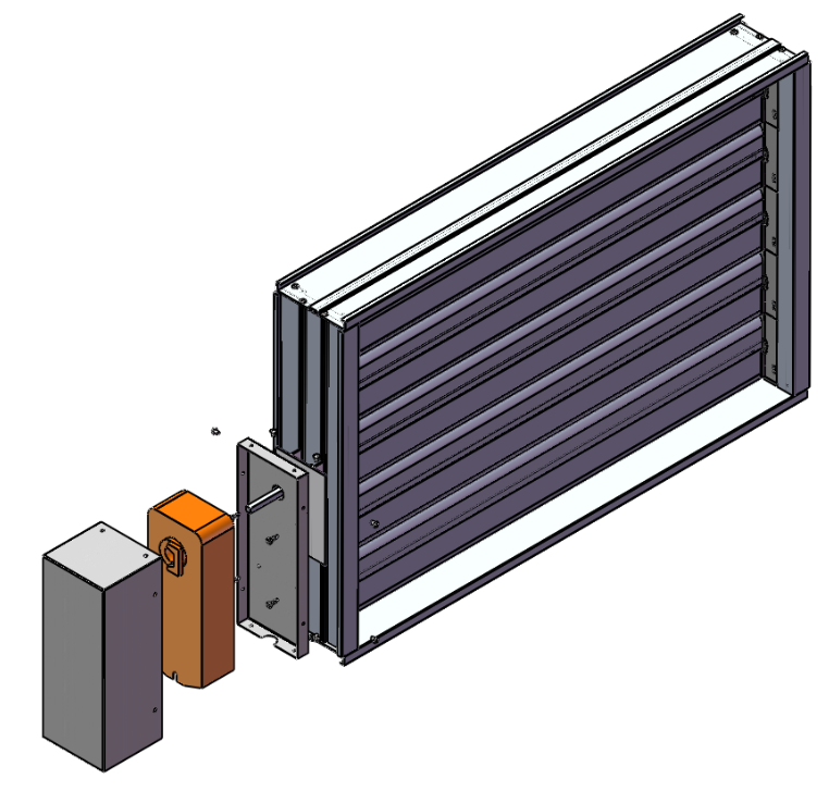Afdekking voor externe klepaandrijving (1-9 KR) – Cover servomotor